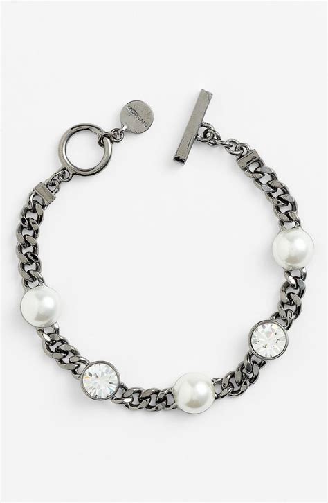 givenchy link toggle pearl bracelet|givenchy pearl torque.